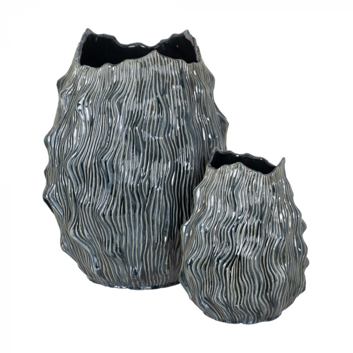 Vaza ceramica albastra mare pentru decor central|Vaze elegante pentru interioare spatioase [2]