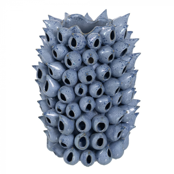 Vaza Tridimensionala Albastra CreativDeco - Detalii Sculpturale pentru Decor Interior [1]