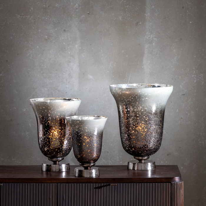 Vaza Argintie CreativDeco - Design Texturat pentru Aranjamente Florale [2]