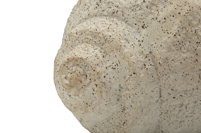 Vază decorativă bej din MGO cu formă organică de scoică Shell Sand B [5]
