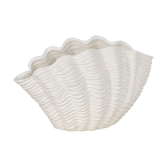 Vaza decorativa ceramica crem cu rol dublu|Obiecte ceramice decorative pentru accente moderne [1]