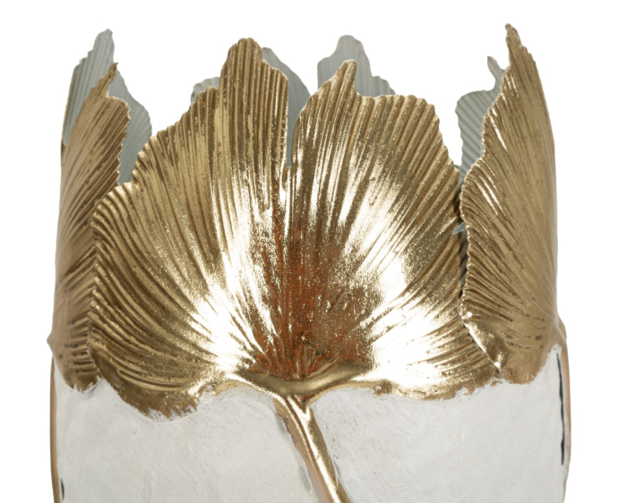 Vază decorativă cu coroană de frunze de ginkgo aurii [4]