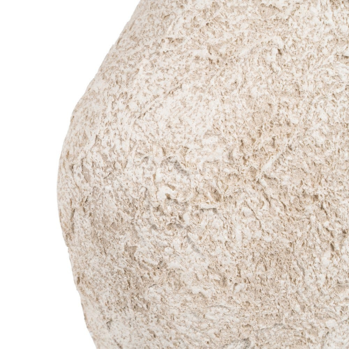 Vază decorativă din ceramică albă rustică cu formă asimetrică [4]