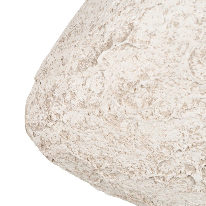 Vază decorativă din ceramică albă rustică formă asimetrică compactă [4]