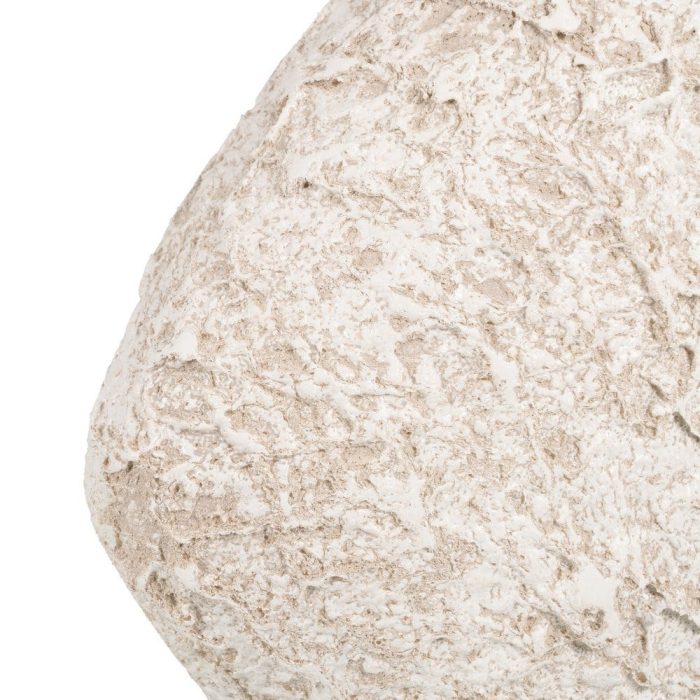 Vază decorativă din ceramică albă rustică formă asimetrică mică [4]