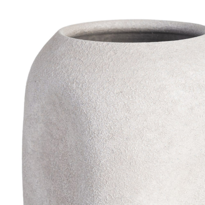 Vază decorativă ceramică albă formă cilindrică [3]