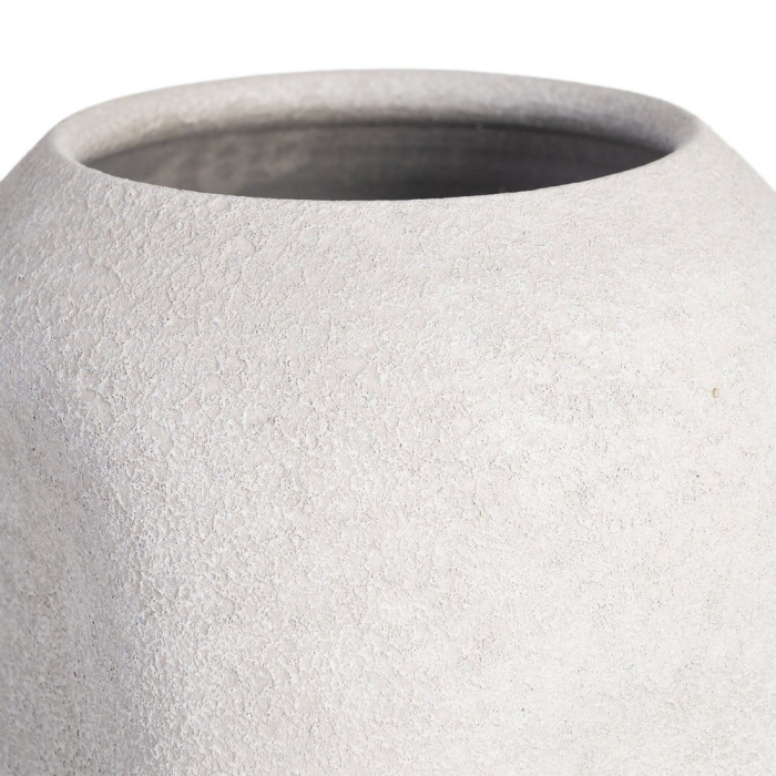 Vază decorativă ceramică albă formă cilindrică [4]