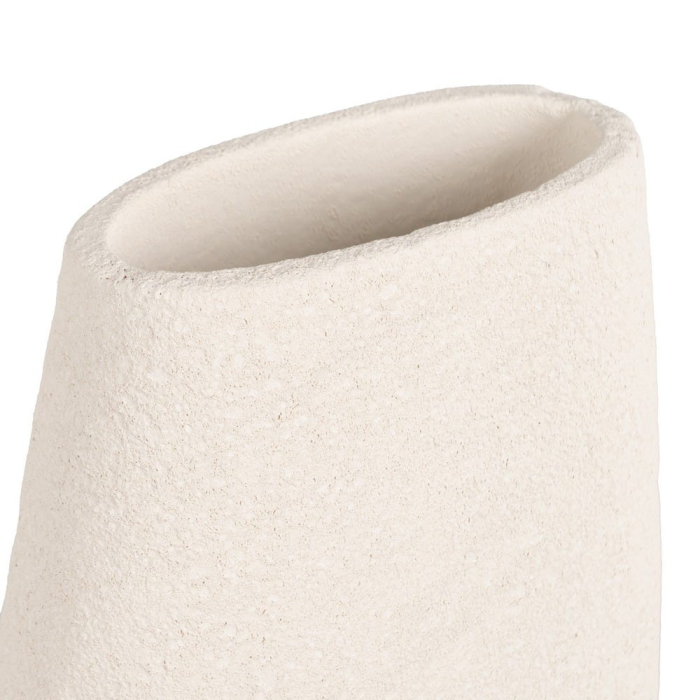 Vază decorativă ceramică albă formă conică [4]