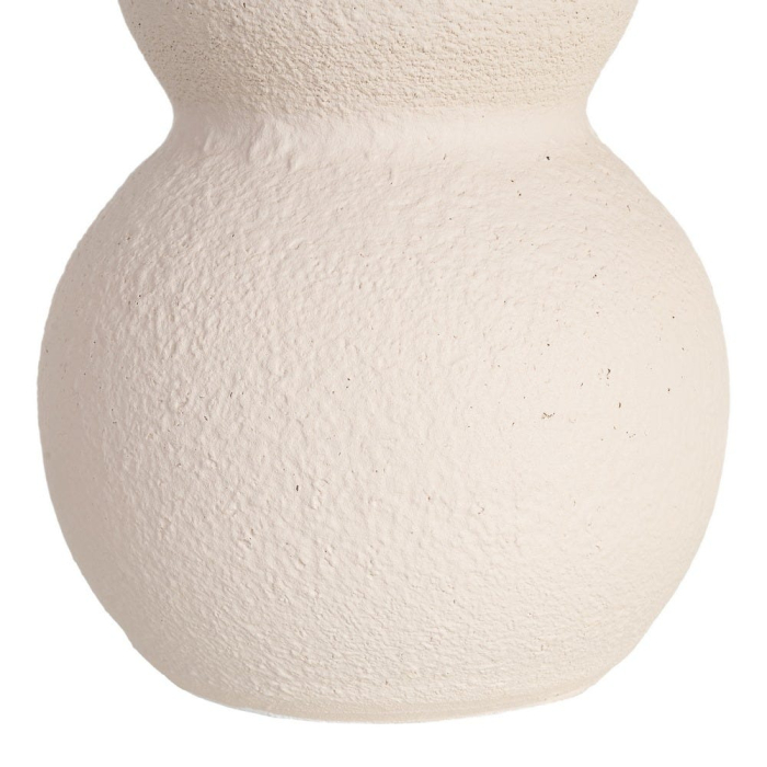 Vază decorativă din ceramică albă cu formă sculpturală rotunjită [6]