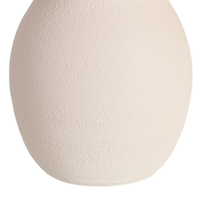 Vază decorativă din ceramică albă cu formă sculpturală rotunjită [6]