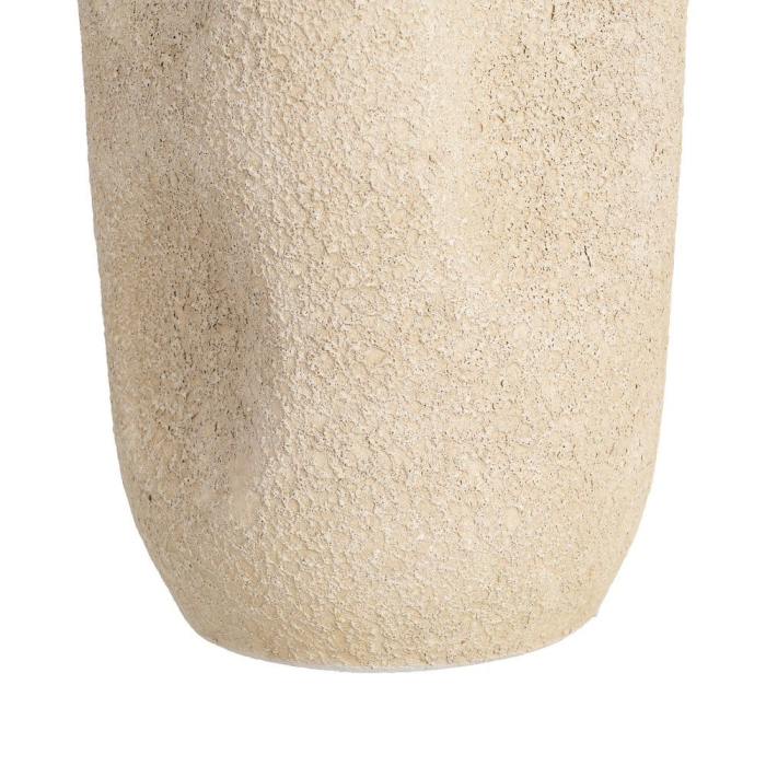 Vază decorativă ceramică bej aspect piatră formă cilindrică [6]