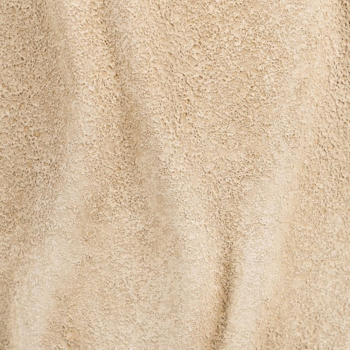 Vază decorativă din ceramică bej cu model ondulat și formă rotunjită [5]