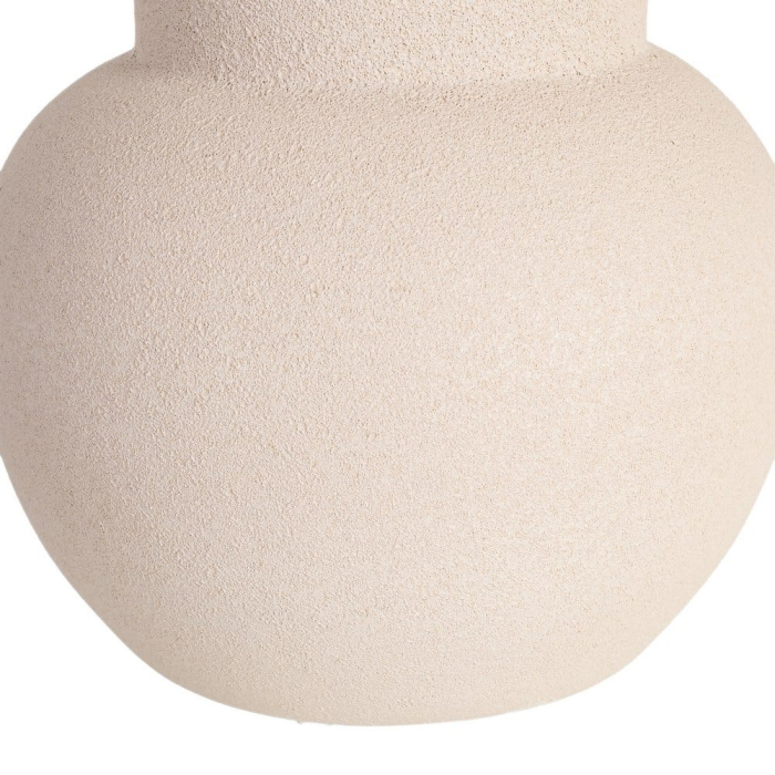 Vază decorativă din ceramică crem cu formă cilindrică și bază rotundă [6]