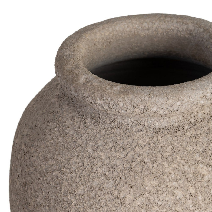 Vază decorativă ceramică crem formă rotunjită [3]