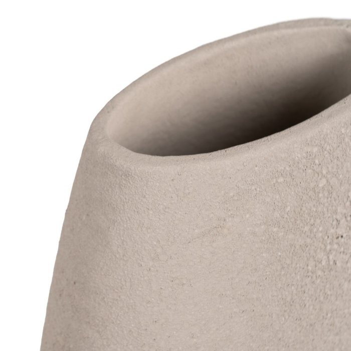 Vază decorativă ceramică gri aspect piatră conică [4]