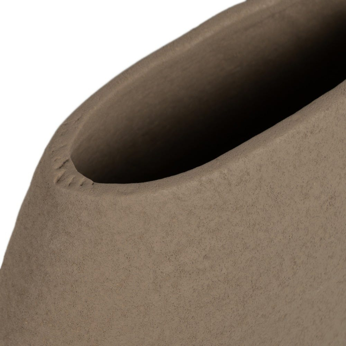 Vază decorativă ceramică gri închis aspect piatră organică [4]