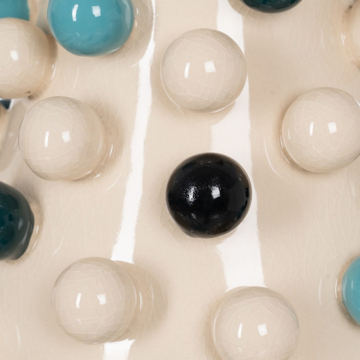 Vază decorativă din ceramică multicoloră cu relief sferic [5]