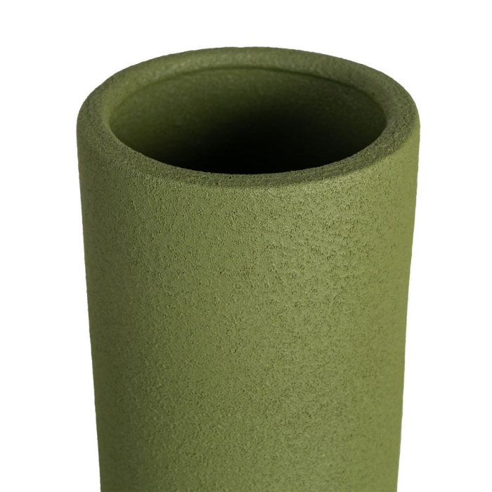Vază decorativă din ceramică verde cu formă cilindrică și bază rotundă [4]