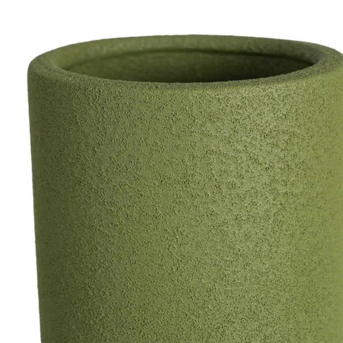 Vază decorativă din ceramică verde cu formă cilindrică și bază rotundă [3]