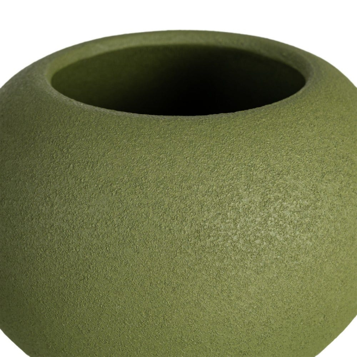 Vază decorativă din ceramică verde cu formă cilindrică și cap rotund [5]