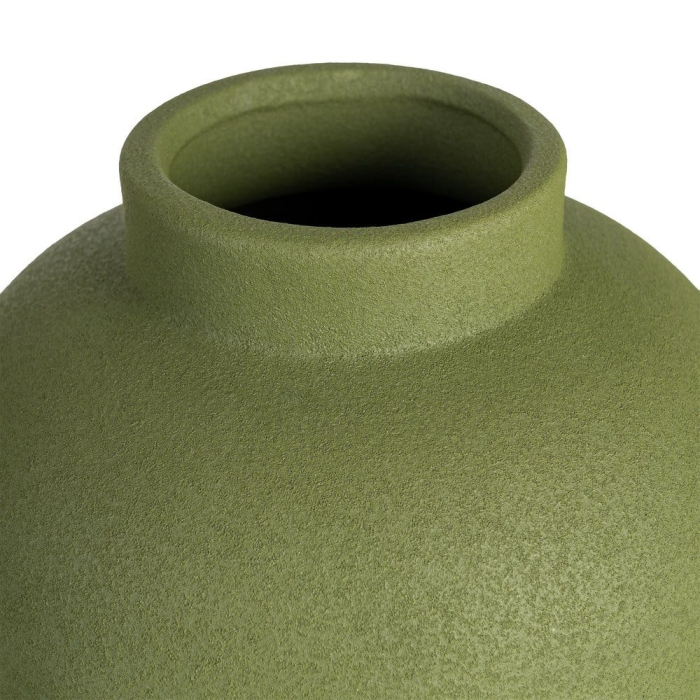 Vază decorativă din ceramică verde cu formă rotundă [4]