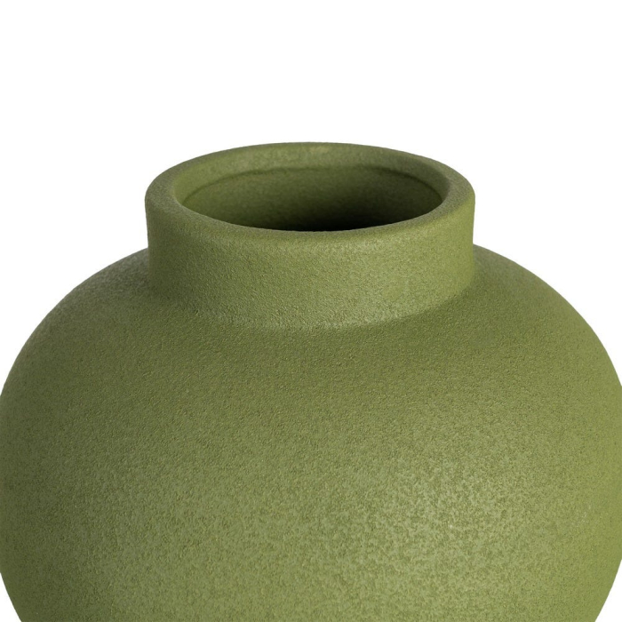 Vază decorativă din ceramică verde cu formă rotundă [5]