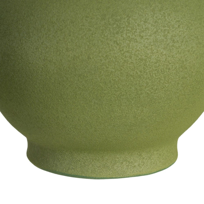 Vază decorativă din ceramică verde cu formă rotundă [6]