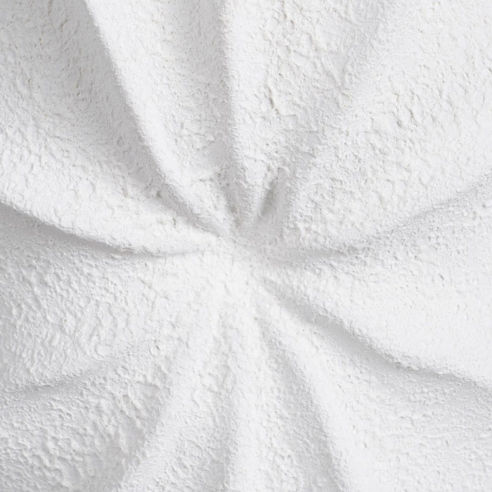 Vază decorativă lut alb ondulată realizată manual [5]