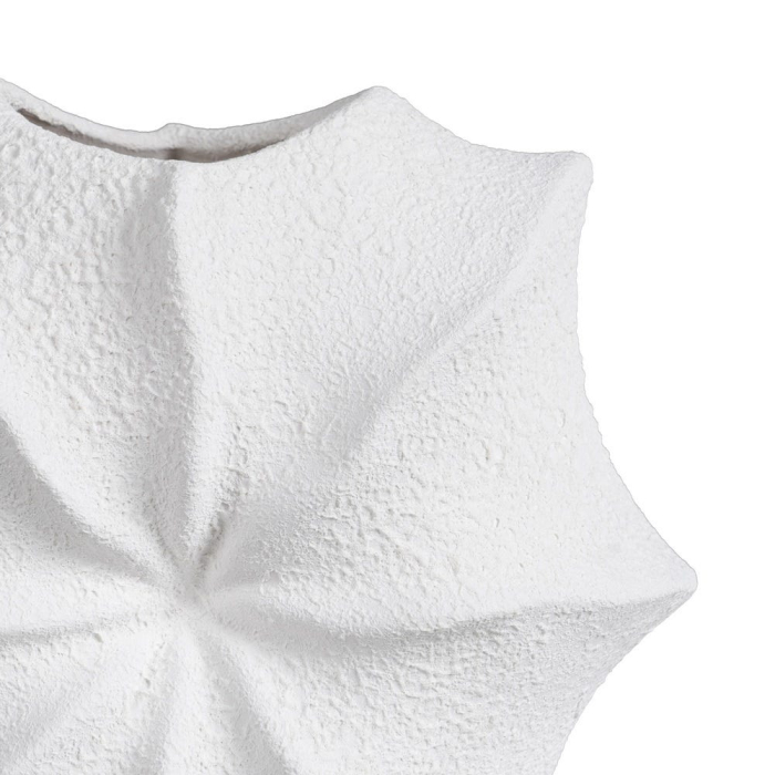 Vază decorativă lut alb formă ondulată [4]