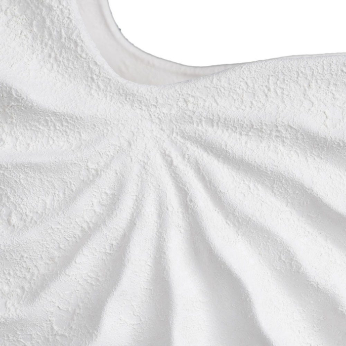 Vază decorativă lut alb scoică realizată manual [5]