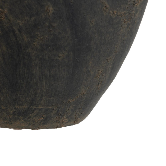 Vază decorativă din lut gri cu toartă laterală formă rotunjită [6]