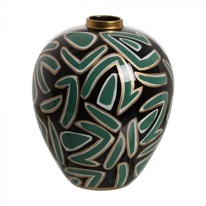 Vaza verde-negru portelan pentru decor artistic|Vaze naturale pentru interioare creative [1]