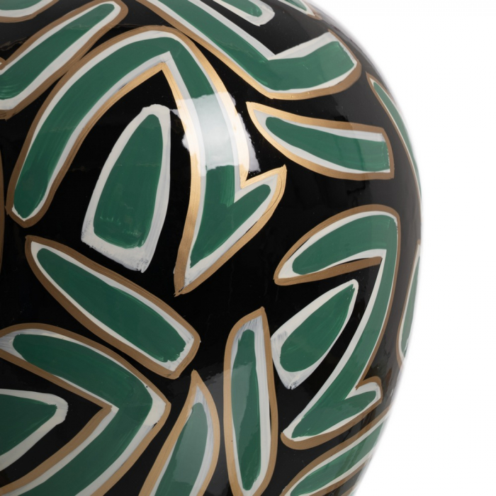 Vaza verde-negru portelan pentru decor artistic|Vaze naturale pentru interioare creative [5]