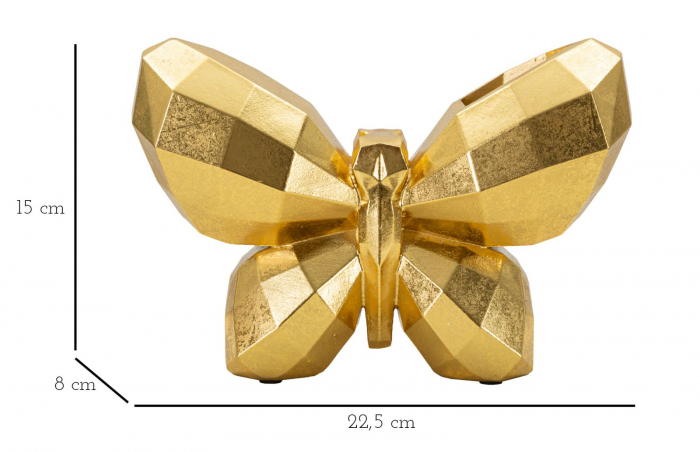 Vaza fluture CreativDeco detalii geometrice aurii [6]