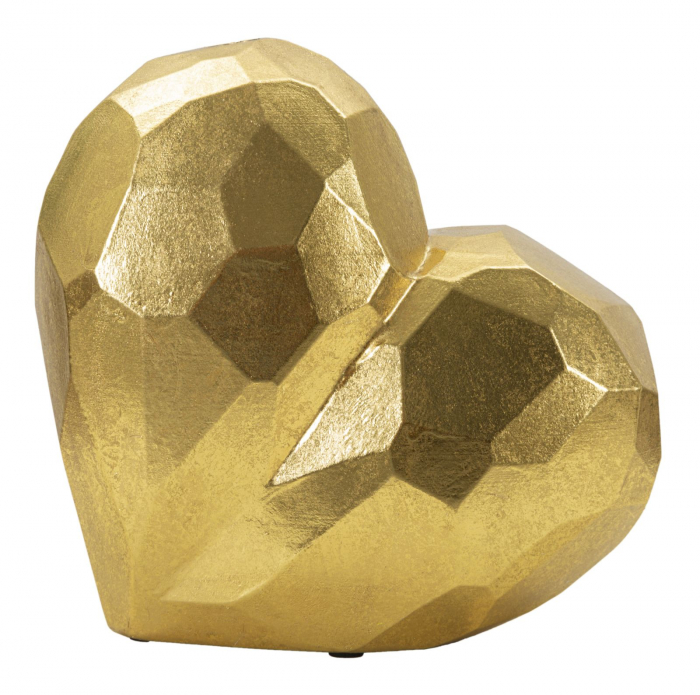 Vaza inima CreativDeco model geometric auriu [1]
