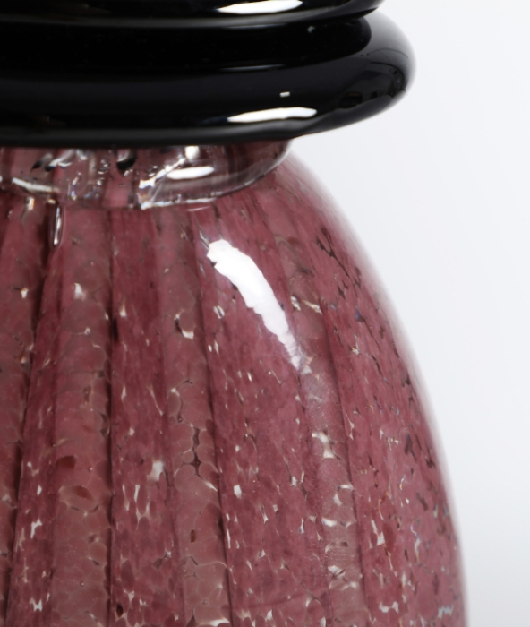 Vază sticlă burgundy cu accente negre Ruise [2]