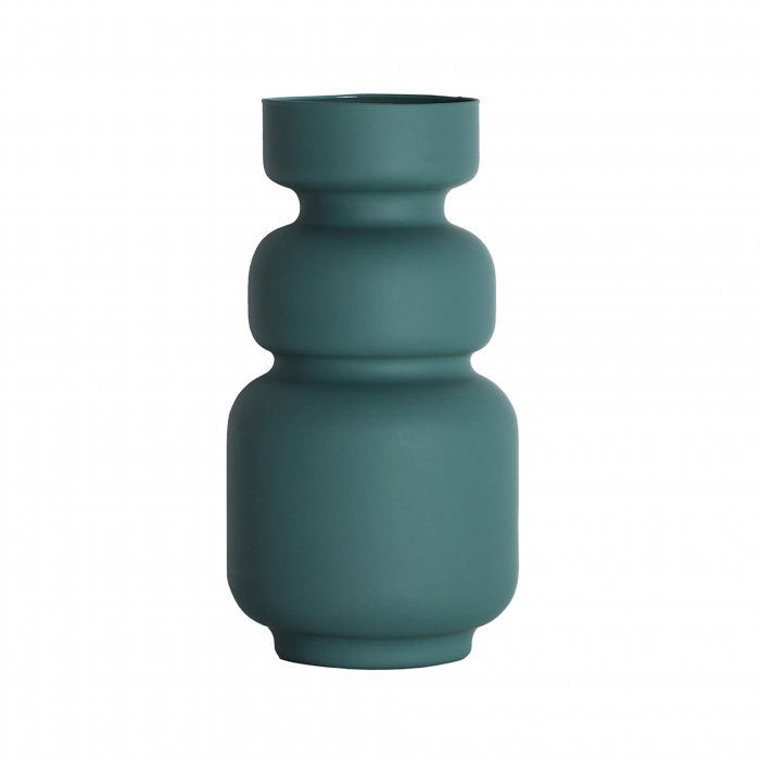Vaza decorativa din sticla mata verde Skara 18 x 36 cm [1]