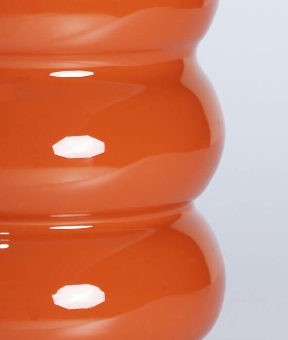 Vază decorativă sticlă portocalie lucioasă Igor – vază sculpturală vibrantă [3]