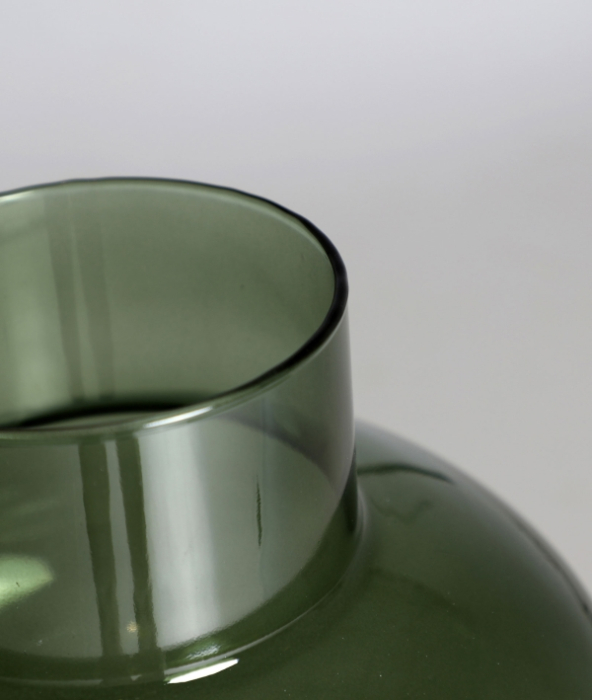 Vază sticlă verde contemporană design organic Ghalea – imagine principală [3]