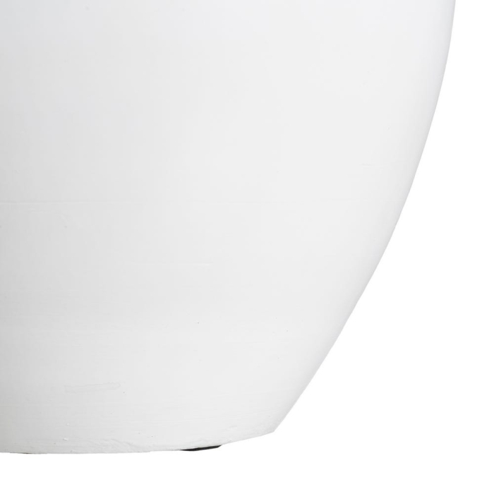 Vază decorativă teracotă albă rotunjită gât conic gri [6]