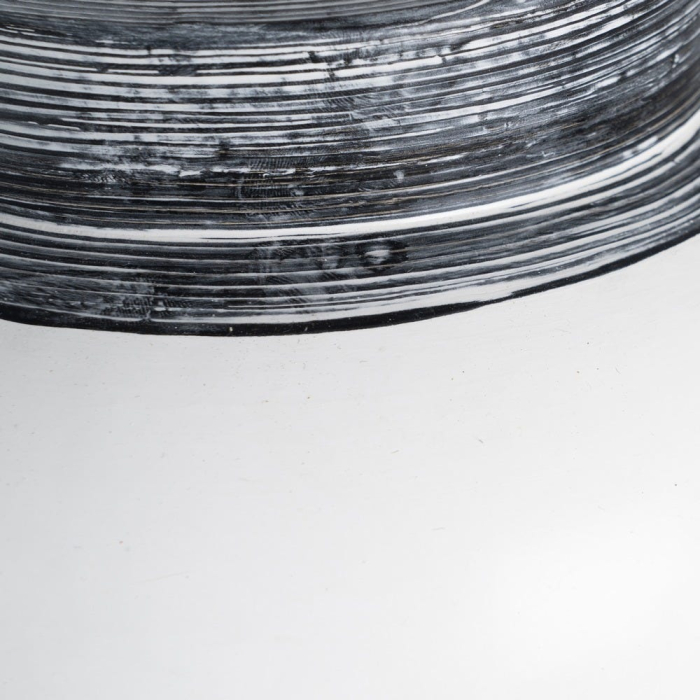 Vază decorativă teracotă albă gât decorativ gri [5]