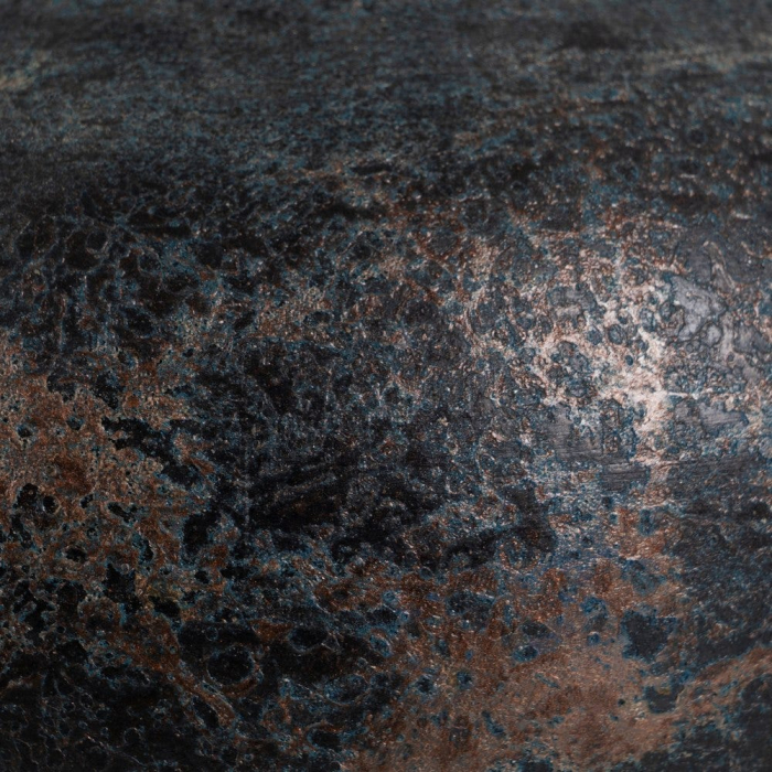 Vază decorativă din teracotă maro închis cu două toarte formă rotunjită [7]