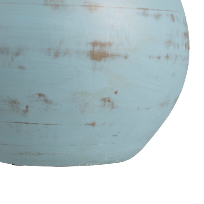 Vază decorativă din teracotă turcoaz formă rotunjită cu gât cilindric [6]