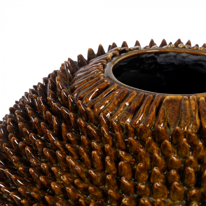 Vaza galbena ceramica decor boho modern [3]