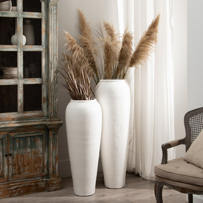 Vaza Inalta Alba CreativDeco - Piesa de Decor pentru Aranjamente Florale Voluminoase [2]