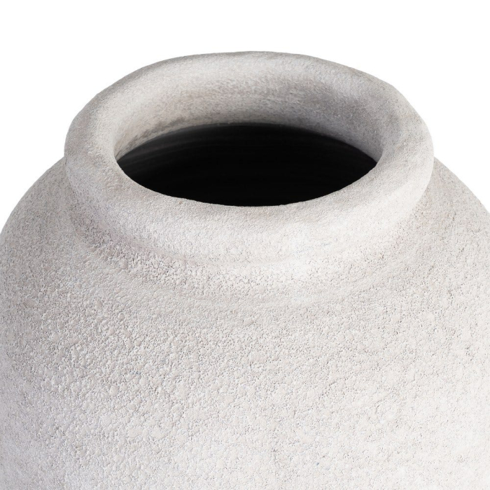 Vază decorativă înaltă ceramică albă formă rotunjită [3]