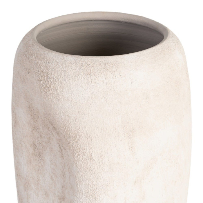 Vază decorativă înaltă ceramică crem formă cilindrică [3]