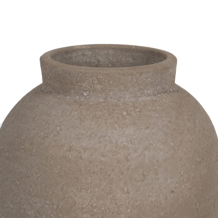 Vază decorativă înaltă din ceramică gri texturată formă conică [4]