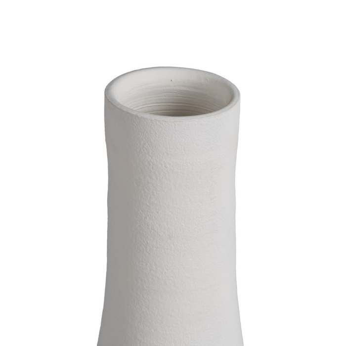 Vază decorativă lut alb formă alungită [3]