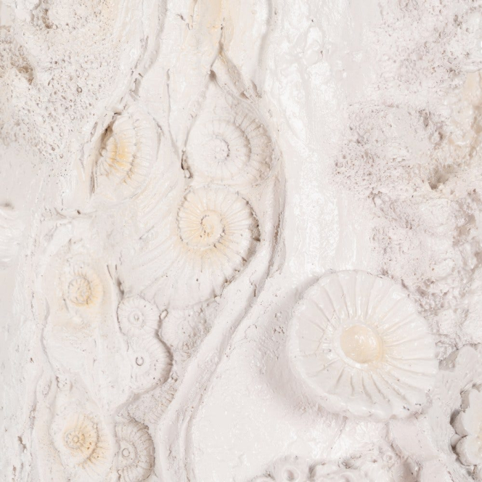 Vază decorativă înaltă din polirășină albă model coral reliefat [5]